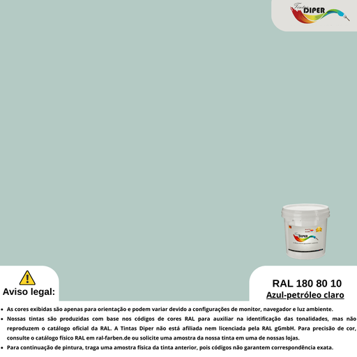 RAL 180 80 10(T)Azul-petróleo claro