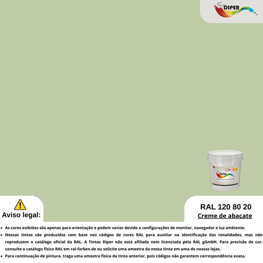 RAL 120 80 20(T)Creme de abacate