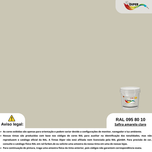 RAL 095 80 10(T)Safira amarelo claro