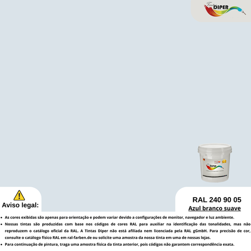 RAL 240 90 05(P)Branco azul suave