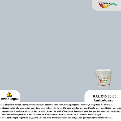 RAL 240 80 05(T)Azul nebuloso