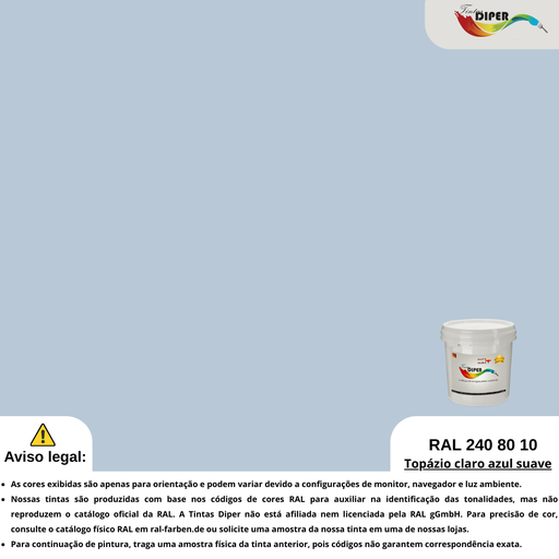 RAL 240 80 10(T)Topázio claro azul suave