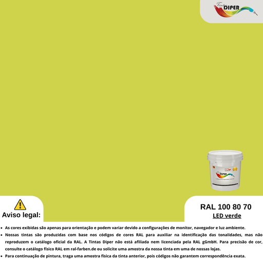 RAL 100 80 70(D)LED verde
