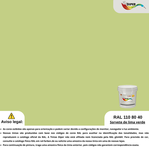 RAL 110 80 40(D)Sorvete de limão verde