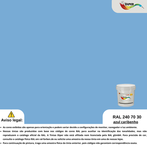 RAL 240 70 30 (D) Azul caribenho