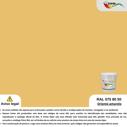 RAL 075 80 50(T)Oriente amarelo