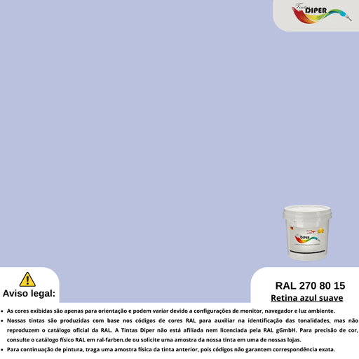 RAL 270 80 15(T)Retina azul suave