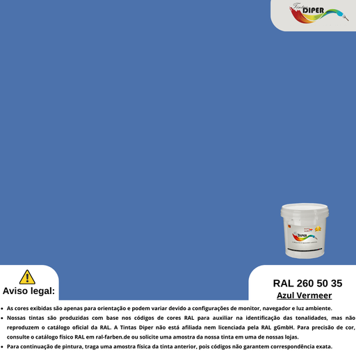 RAL 260 50 35 (D) Azul Vermeer