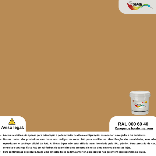RAL 060 60 40(DD)Xarope de bordo marrom