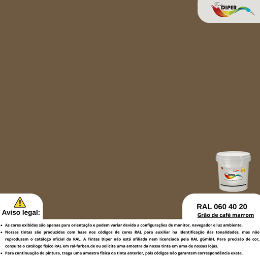 RAL 060 40 20(DD)Grão de café marrom