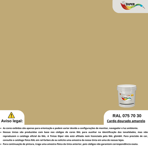 RAL 075 70 30(T)Cardo dourado amarelo