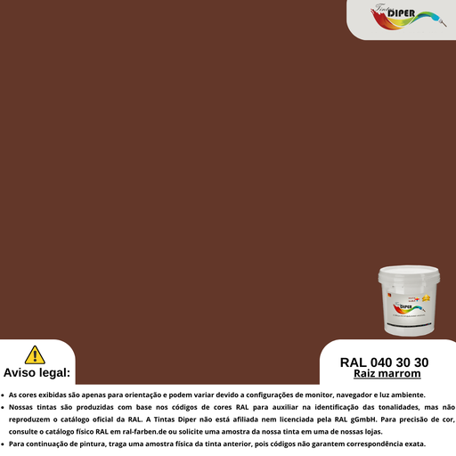 RAL 040 30 30(DD)Raiz marrom