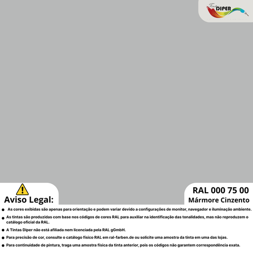 RAL 000 75 00 (P) Mármore Cinzento